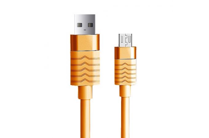 Кабель USB - MicroUSB SENDEM M6, 2.1A (оранжевый) 1.2м