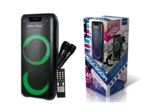 Активная напольная акустика SmartBuy MEGA BOOM, 40Вт, BT, MP3, FM, 2 мик, ПДУ, LED (SBS-550)