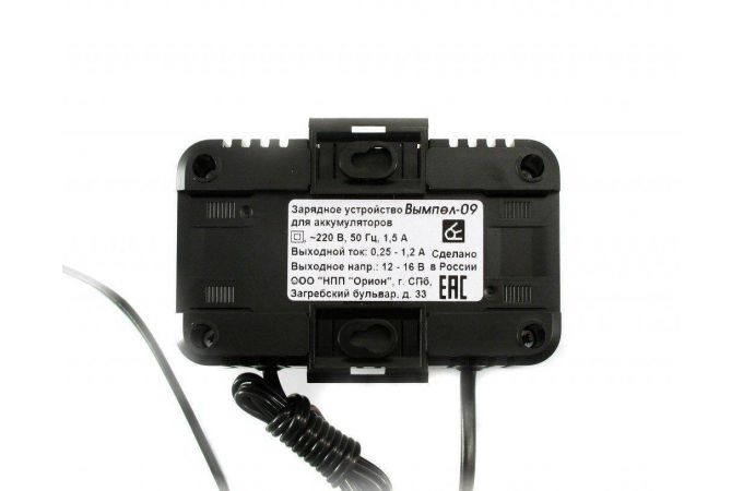 Зарядное устройство Вымпел-09 (2039) (автомат,0.2-1.2А,12-16В,для гел.и кисл.АКБ с рег.