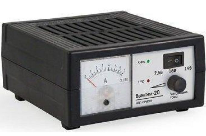 Зарядное устройство Вымпел-20 (2008) (автоматич, 0-6А, 6/12/18В, стрелочн. амперм)
