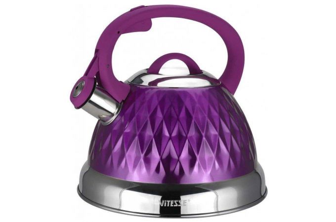 Чайник со свистком VITESSE VS-1122 сиреневый 2,8л