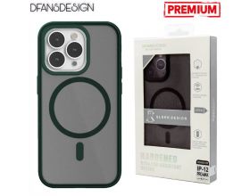 Чехол для телефона DFANSDESIGN MagSafe матовый iPhone 13 PRO MAX (тёмно-зелёный)