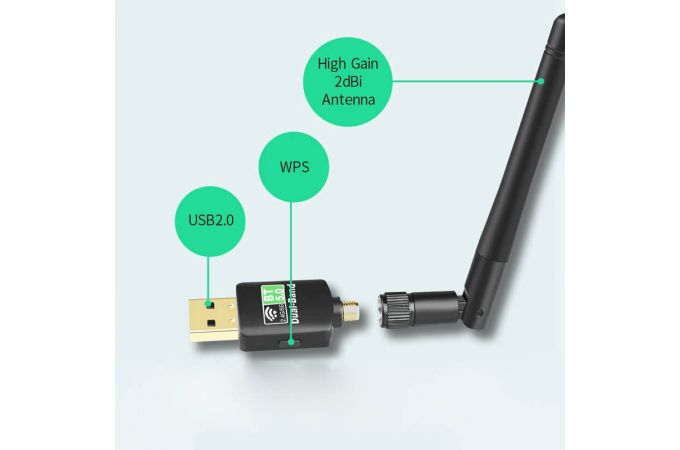 Bluetooth адаптер + Wi-Fi Орбита OT-PCB20 (v5.0 + 2.4/5ГГц 600Мбит)