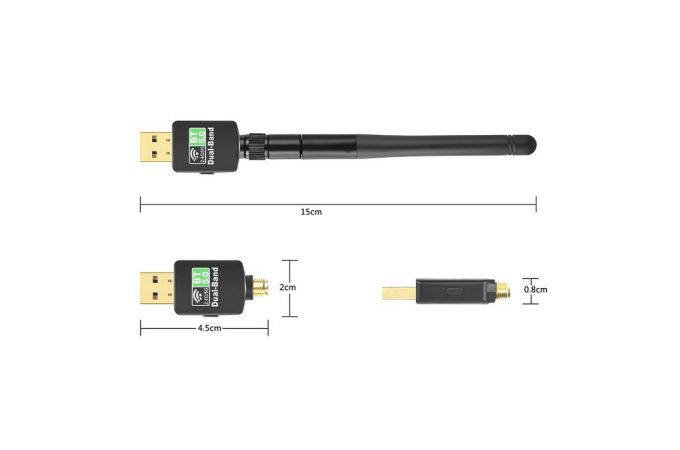 Bluetooth адаптер + Wi-Fi Орбита OT-PCB20 (v5.0 + 2.4/5ГГц 600Мбит)