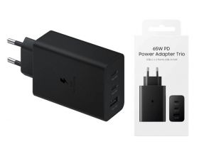 Сетевое зарядное устройство 2USB-C + USB Samsung PD Adapter 65W (or.) (черный)