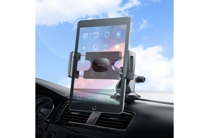 Держатель автомобильный для планшета BOROFONE BH100 Airy tablet car holder (на консоль) черный