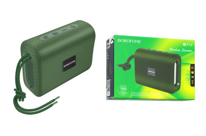 Портативная беспроводная колонка BOROFONE BR18 Encourage Sports BT speaker (зеленый)