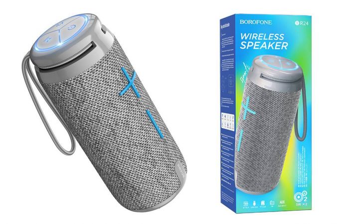 Портативная беспроводная колонка BOROFONE BR24 Sports BT (серый)