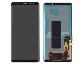 Дисплей для Samsung N950F Galaxy Note 8 Black в сборе с тачскрином + рамка, 100%