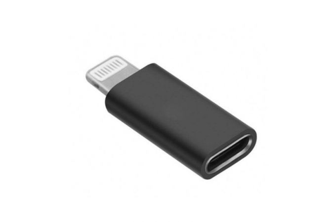 Переходник Орбита OT-SMA05 (штекер iPhone - гнездо TYPE-C) (упаковка 20ШТ) (черный)