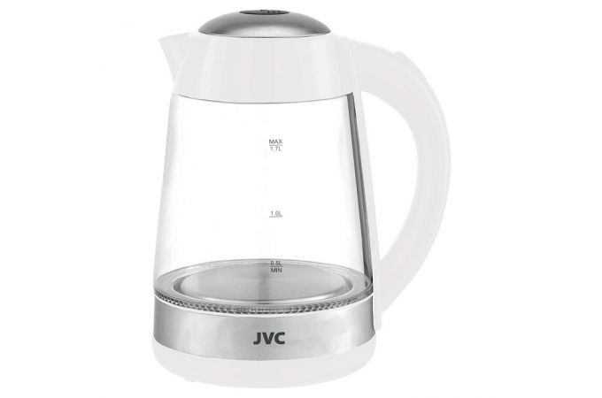 Чайник JVC JK-KE1705 белый 2200Вт, 1,7л, боросиликат. стекло, фильтр