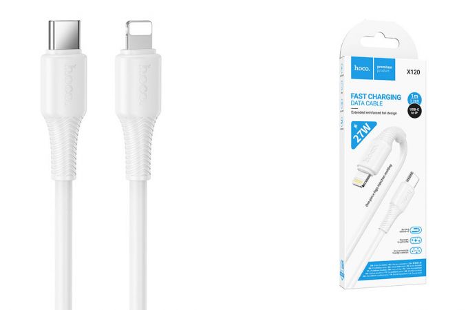Кабель USB Type-C- Lightning HOCO X120 Beneficio PD27W (белый)