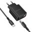 Сетевое зарядное устройство USB + кабель Type-C BOROFONE BA95A Ilustre with digital display (черный)