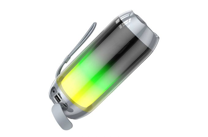Портативная беспроводная колонка BOROFONE BR25 Crazy sound colorful luminous BT (серый)