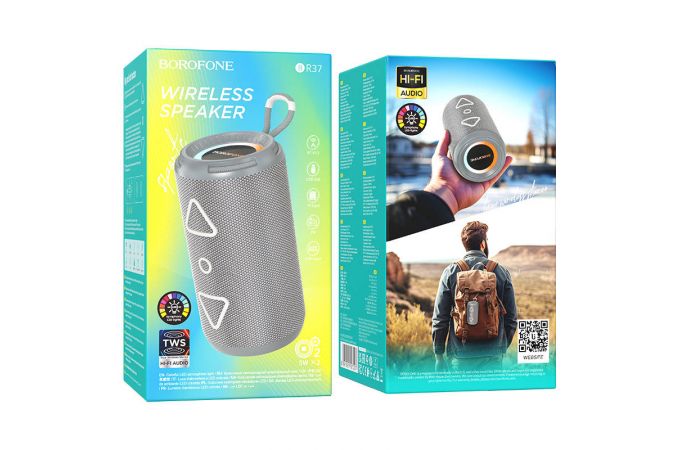 Портативная беспроводная колонка BOROFONE BR37 Noble sports (темно-серый)