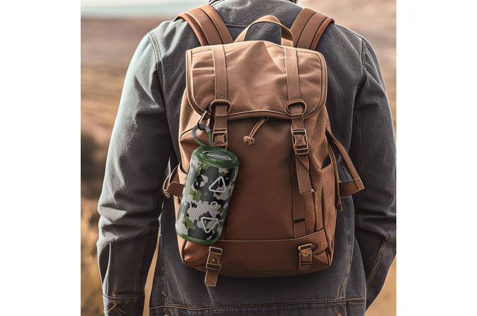 Портативная беспроводная колонка BOROFONE BR37 Noble sports (зеленый камуфляж)