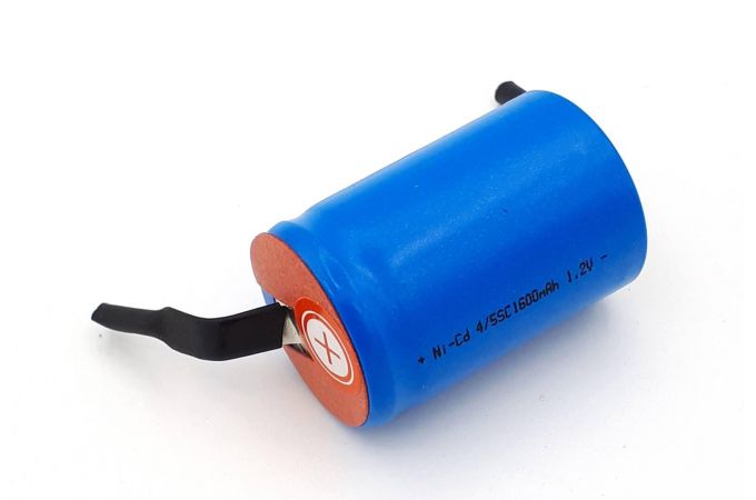 Аккумулятор 4/5SC (1.2V 1600mAh, Ni-Cd) с контактами