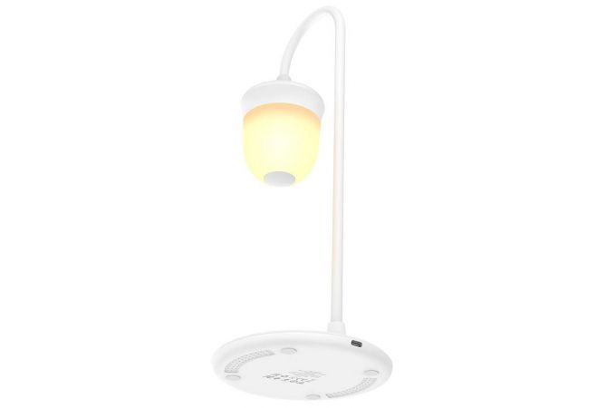 Беспроводное зарядное устройство-лампа BOROFONE BQ8 ночной светильник (белый)