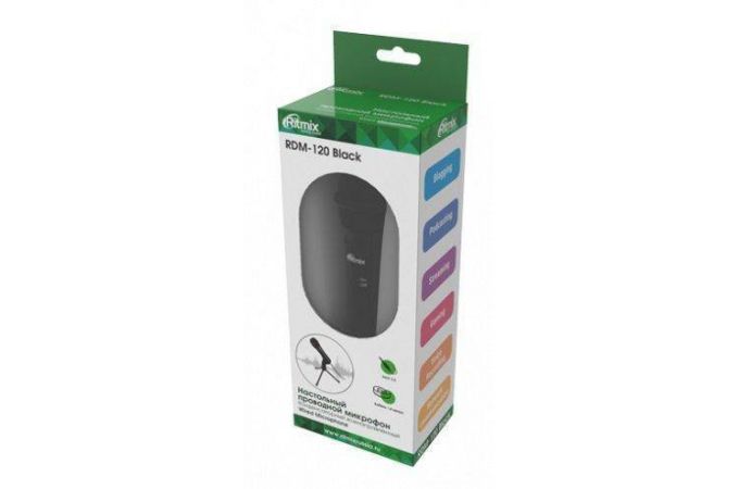 Микрофон для ПК настольный Ritmix rdm-120 (черный)
