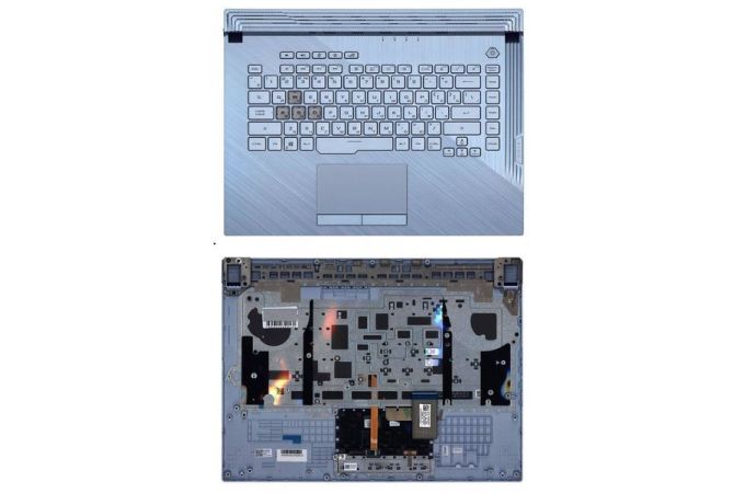 Клавиатура для ноутбука Asus Strix G15 G512LWS топ-панель серебристая