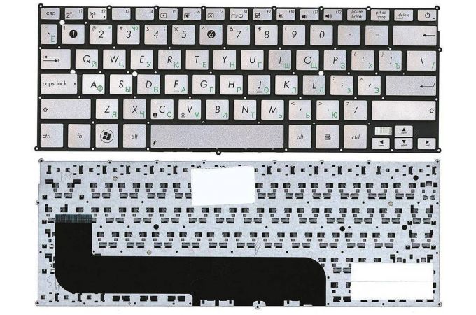Клавиатура для ноутбука Asus UX21E серебристая