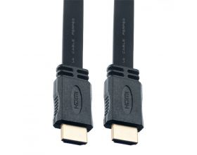 Кабель HDMI-HDMI (V1.4) PERFEO HDMI A вилка - HDMI A вилка, плоский, ver.1.4, длина 1 м. (H1301)