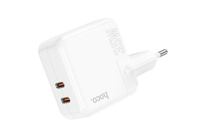 Сетевое зарядное устройство 2USB-C + USB HOCO C110A PD 35W (белый)