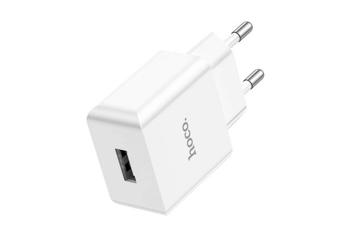 Сетевое зарядное устройство USB HOCO C106A Leisure single port 2400mAh (белый)