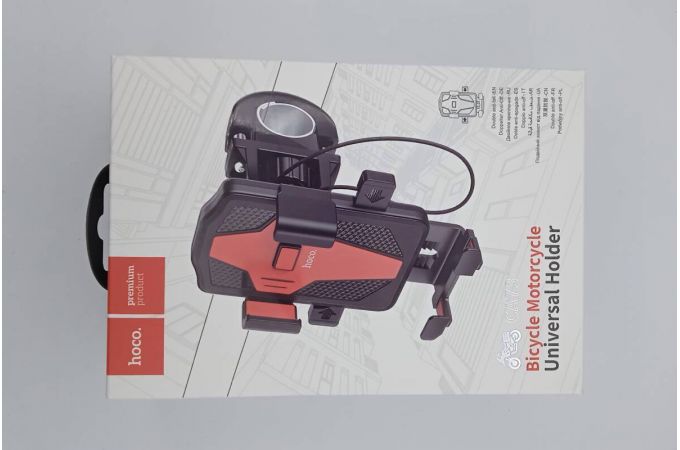 Держатель велосипедный для телефона HOCO CA73 универсальный на руль мототехники (черный) (УЦЕНКА! МЯТАЯ УПАКОВКА)