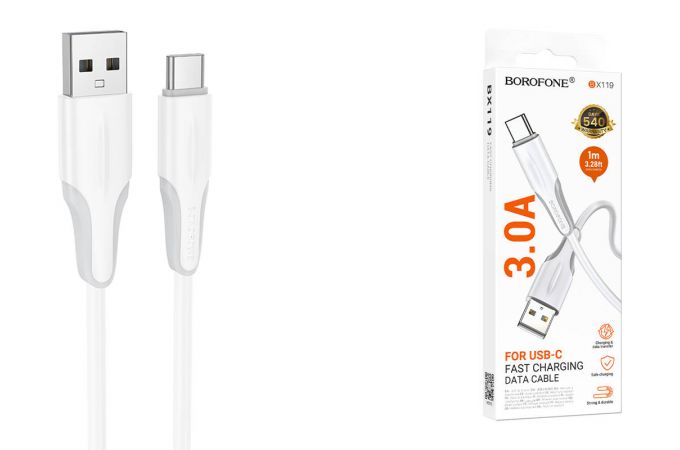 Кабель USB - Type-C BOROFONE BX119 (белый) 1м
