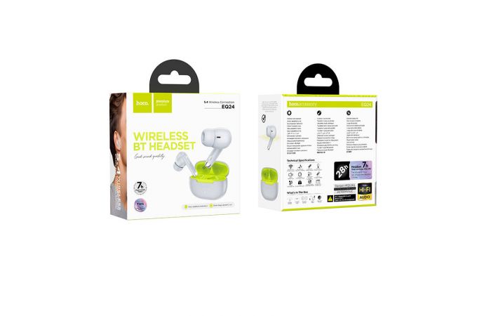 Наушники вакуумные беспроводные HOCO EQ24 Estrella (серое озеро)