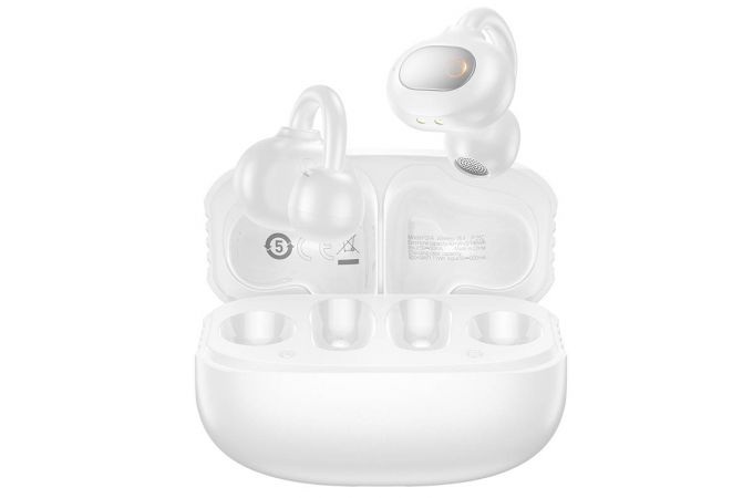 Наушники вакуумные беспроводные BOROFONE FQ14 Joy с клипсой (белый)