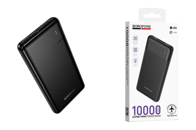 Универсальный дополнительный аккумулятор Power Bank Borofone BJ88 (10000 mAh) (черный)