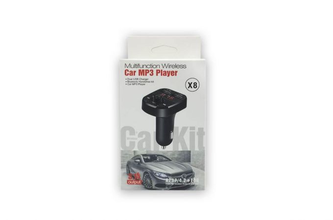 FM-Модулятор X8 In-car audio wireless FM transmitter+ USB Charger