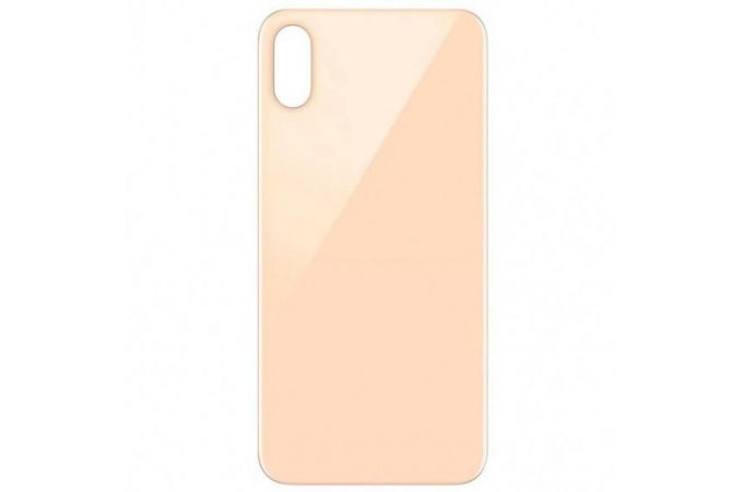 Задняя крышка (стекло) для iPhone XS (золото) легкая установка CE