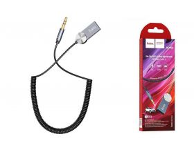 Bluetooth адаптер для автомагнитолы HOCO DUP02  spring cable (AUX-USB)