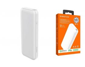 Универсальный дополнительный аккумулятор Power Bank BOROFONE BJ1A PD+QC 3.0 (20000 mAh) (белый)