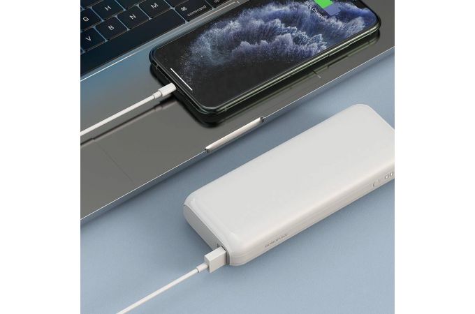 Универсальный дополнительный аккумулятор Power Bank BOROFONE BJ1A PD+QC 3.0 (20000 mAh) (белый)