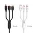 Кабель USB 3 в 1 BOROFONE BX17 Type-C/Lightning/Micro 2.4A (черный) 1м