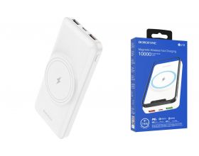 Универсальный дополнительный аккумулятор Power Bank BOROFONE BJ12 + PD 15W (10000 mAh) (белый)