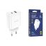 Сетевое зарядное устройство USB + USB-C BOROFONE BN4 Premium PD+ QC 3.0 (белый)