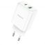 Сетевое зарядное устройство USB + USB-C BOROFONE BN4 Premium PD+ QC 3.0 (белый)