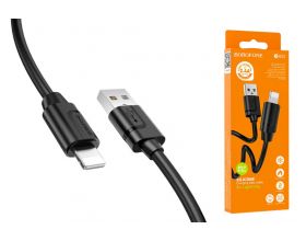 Кабель USB - Lightning BOROFONE BX55, 2,4A (черный) 1м (силиконовый)