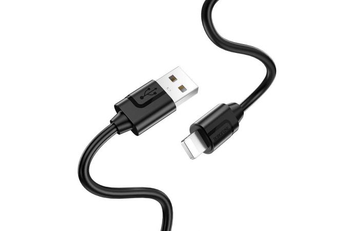 Кабель USB - Lightning BOROFONE BX55, 2,4A (черный) 1м (силиконовый)