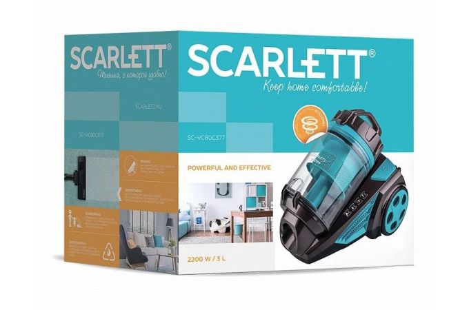 Пылесос SCARLETT SC-VC80C377 коричневый 1500Вт, без мешка для сбора пыли