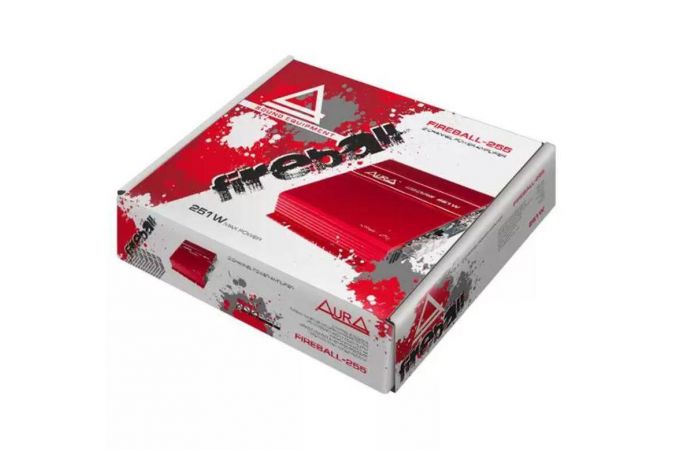 Усилитель мощности AURA FIREBALL-255 2*75Вт,2-1канал,4-2 Ом,High/Low