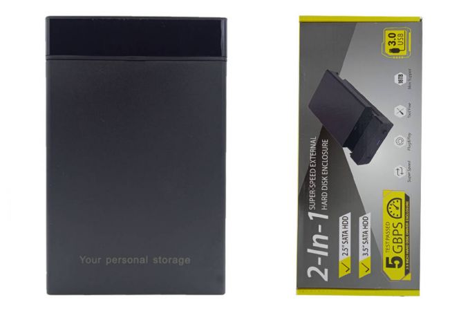 Кейс для HDD 3.5'' USB3.0 - SATA пластик (S356U3_Black)