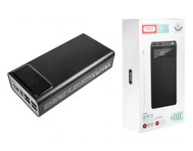 Универсальный дополнительный аккумулятор Power Bank XO PR124, 40000 mAh, 2A вх/вых, USBx4, дисплей, черный (-)