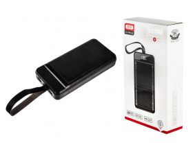 Универсальный дополнительный аккумулятор Power Bank XO PR156, 30000 mAh, 3A вх/вых, USB/Type-C, QC 3.0+PD, черный (-)