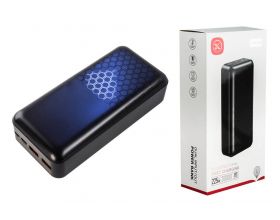 Универсальный дополнительный аккумулятор Power Bank XO NPR-003, 30000 mAh, USB/Type-C, QC 3.0+PD, дисплей, черный